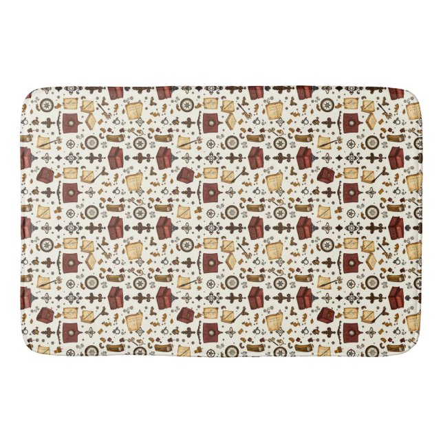 Mörk Akademia Bath Mat| Elegant tidslös estetisk Badrumsmatta (Framsidan)