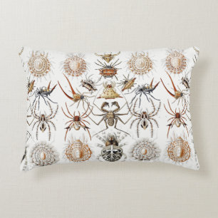 Mörk Akademia Haeckel Vintage Spindel Symmetri Kon Prydnadskudde