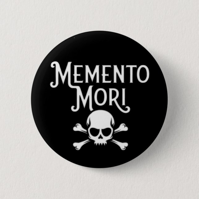 Mörk akademia Memento Mori goth emo Knapp (Framsida)