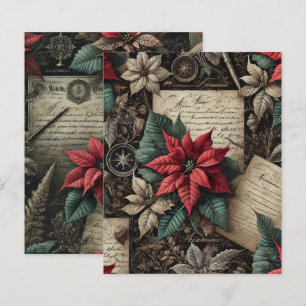 Mörk Akademia Poinsettia Stationery-skrapbok
