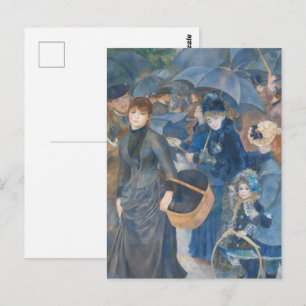 Mörk Akademia Renoir Blå Paraply Målning Vykort