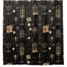 Mörk Akademia Shower Curtain - Moody & Scholarly