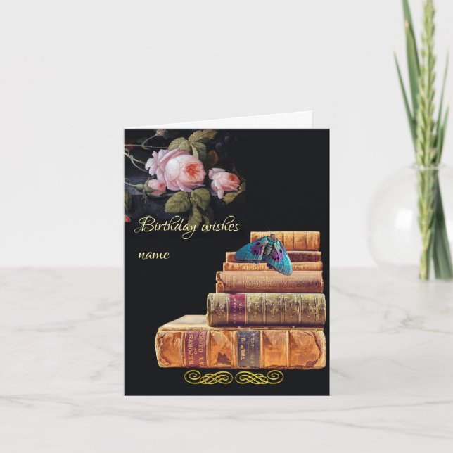 Mörk akademiker födelsedag kort (Framsida)