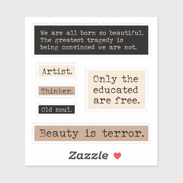 Mörk akademiker - offerpaket klistermärken (Ark)