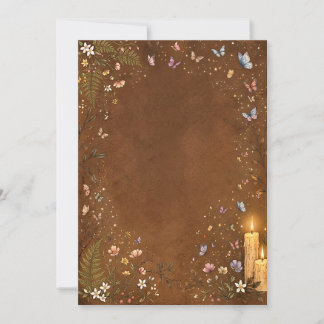 Mörk Akademisk Botanisk Ljus Blank Inbjudan