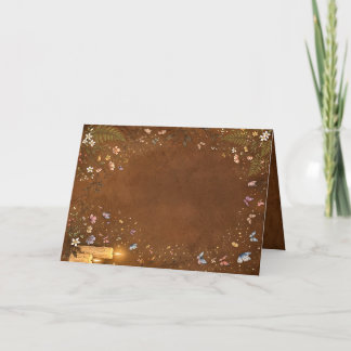 Mörk Akademisk Botanisk Ljus Blank Inbjudan