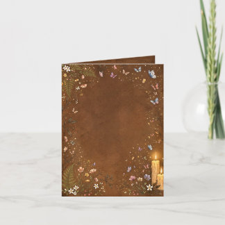 Mörk Akademisk Botanisk Ljus Blank Inbjudan