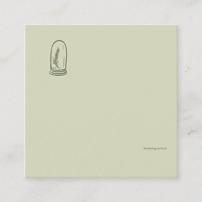 Mörk akademisk botanisk trädgårdsläsarepresent tilläggskort (Framsida)