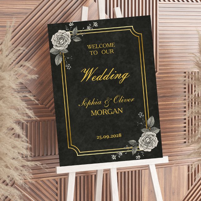 Mörk Akademisk Gotisk Elegant Bröllopsväxlingsskyl Poster (Skapare uppladdad)