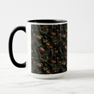 Mörk akademisk gotisk kaffe och filtar mugg