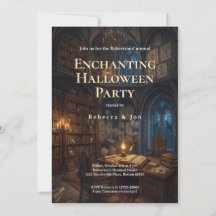 Mörk Akademisk Halloween Estetisk Festinbjudan
