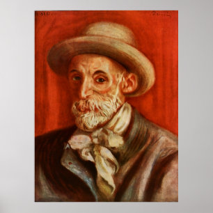 Mörk akademisk konst Renoir Artist Självporträtt D Poster