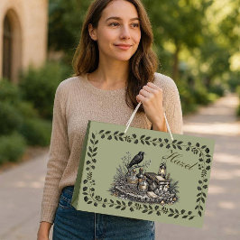 Mörk akademisk korp salvia grön apotek vintage 