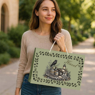 Mörk akademisk korp salvia grön apotek vintage