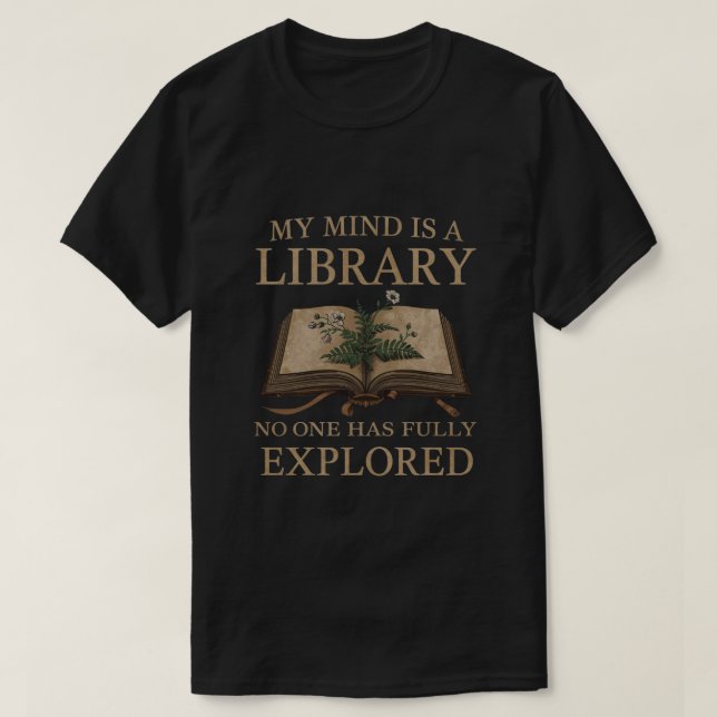 Mörk Akademisk Litterär T-Shirt | Mitt Sinne Är Et (Design framsida)