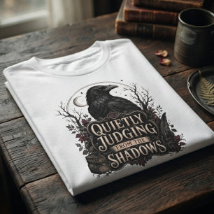 Mörk akademisk onyx barock korp t shirt