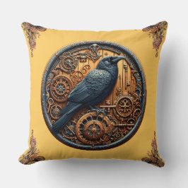 Mörk Akademisk Steampunk Korp Klockverk Cirkel Kudde