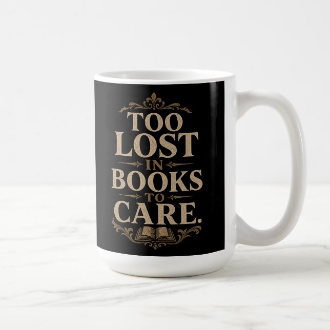 Mörk akademisk vintage läsare bokälskare kaffemugg (Höger)
