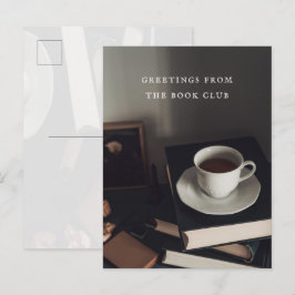 Mörk akademisk vintagebok vykort