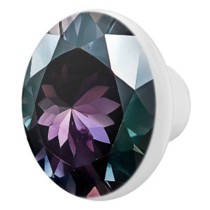 Mörk Alexandrite Crystal Mönster Knopp