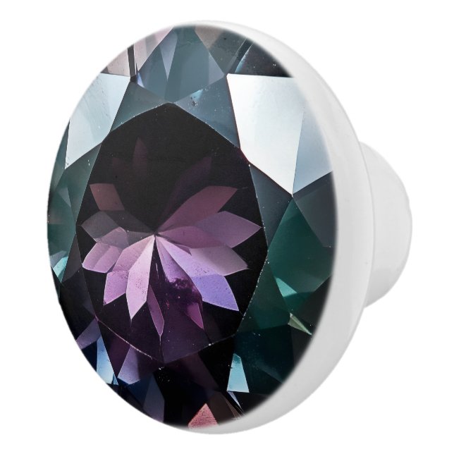 Mörk Alexandrite Crystal Mönster Knopp (Höger)