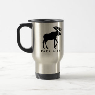 Mörk älgtravel mug - Park City souvenir Resemugg