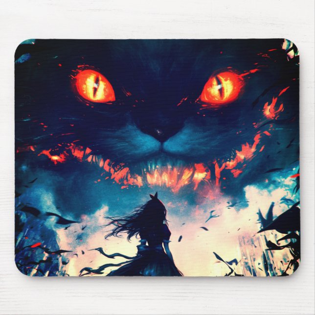 Mörk Alice i Wonderland Mousepad Musmatta (Framsidan)