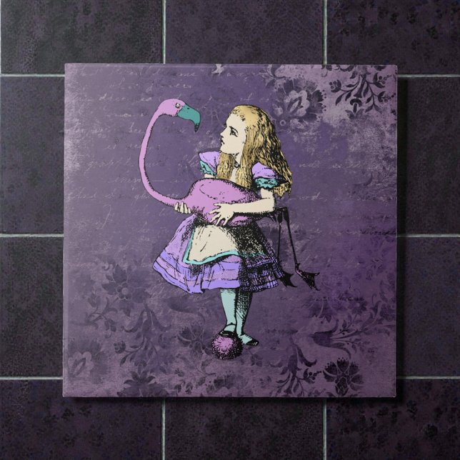 Mörk Alice Rustik Djup Lila Kakelplatta (Skapare uppladdad)