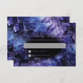 Mörk Amethyst Boho Witch Crystals Black Bröllop OSA Kort
