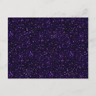 Mörk Ametyst Lila Glitter Vykort