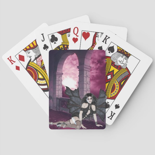 Mörk Angel Fantasy-spelkort Kortlek (Baksidan)