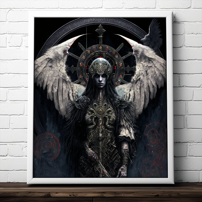 Mörk Angel Gothic Fantasy Art Poster (Skapare uppladdad)