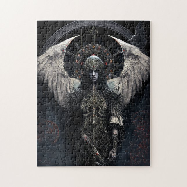 Mörk Angel Gothic Fantasy Art Pussel (Vertikal)