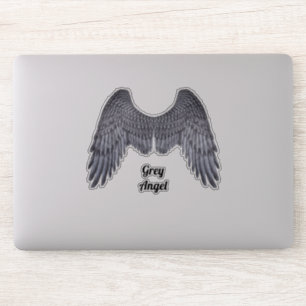 Mörk Angel Grått Vingar vinylutsticksmärke Klistermärken