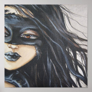 Mörk Angel-Kanvastryck Poster