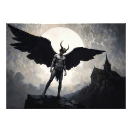Mörk Ängel Lucifer Fototryck