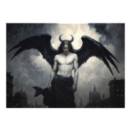 Mörk Ängel Lucifer Fototryck