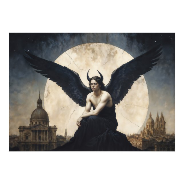 Mörk Ängel Lucifer Fototryck (Framsidan)