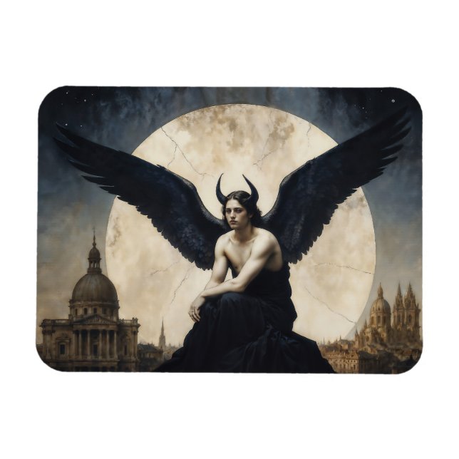 Mörk Ängel Lucifer Magnet (Horisontell)