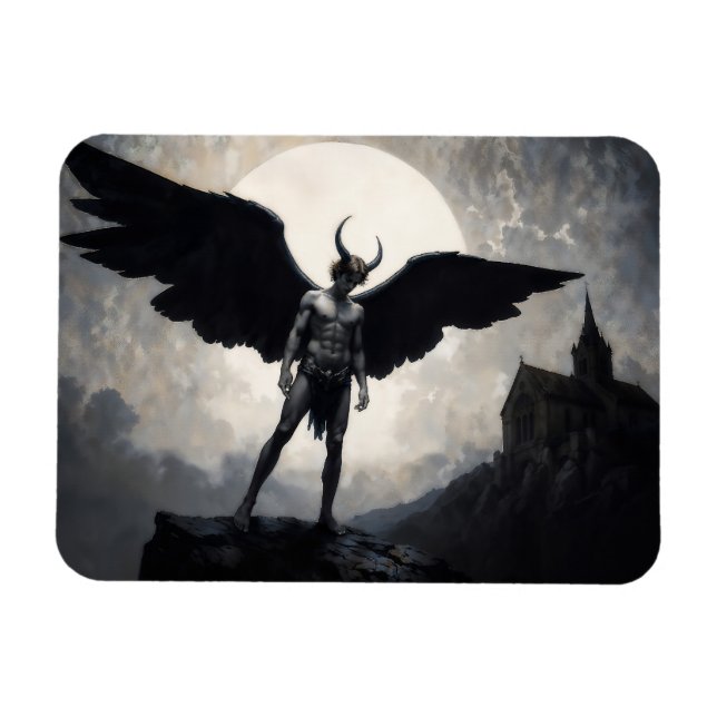 Mörk Ängel Lucifer Magnet (Horisontell)