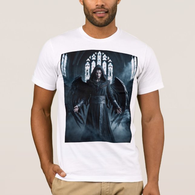 Mörk Angel med Kant T Shirt (Framsida)