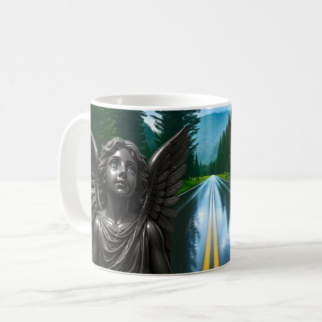 Mörk Angel Mystical Gift Kaffemugg (Framsida vänster)