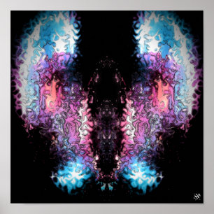 Mörk angel v1 - mönster pareidolia poster