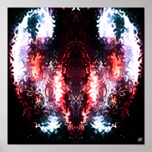 Mörk angel v2 - mönster pareidolia poster (Framsidan)