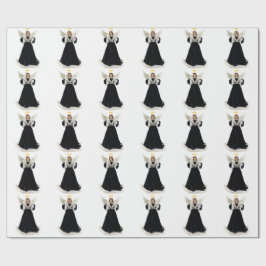 Mörk Angel Vit insvällning Papper Presentpapper