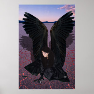 Mörk ängelaffisch poster