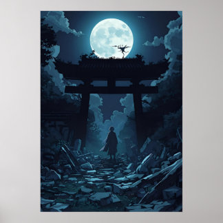 Mörk Anime Aesthetic Poster - Gothic Japansk Mang