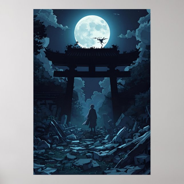Mörk Anime Aesthetic Poster - Gothic Japansk Mang (Framsidan)