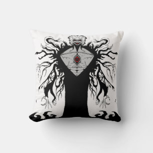Mörk Anime Fantasy Kråka och Demon Konst Kudde