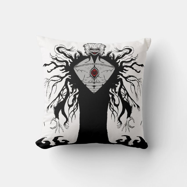 Mörk Anime Fantasy Kråka och Demon Konst Kudde (Framsida)